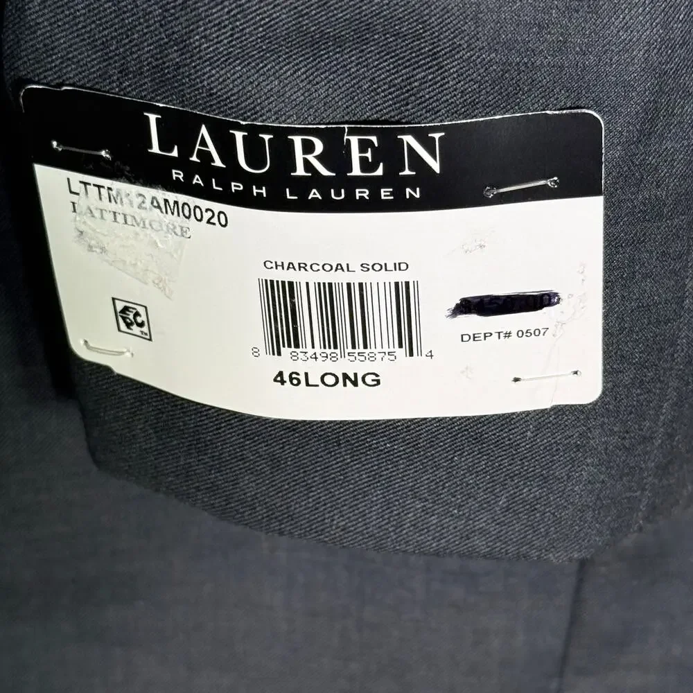 Ralph Lauren Men's Lattimore Two Button Blazer Jacket Grey 46L $450
